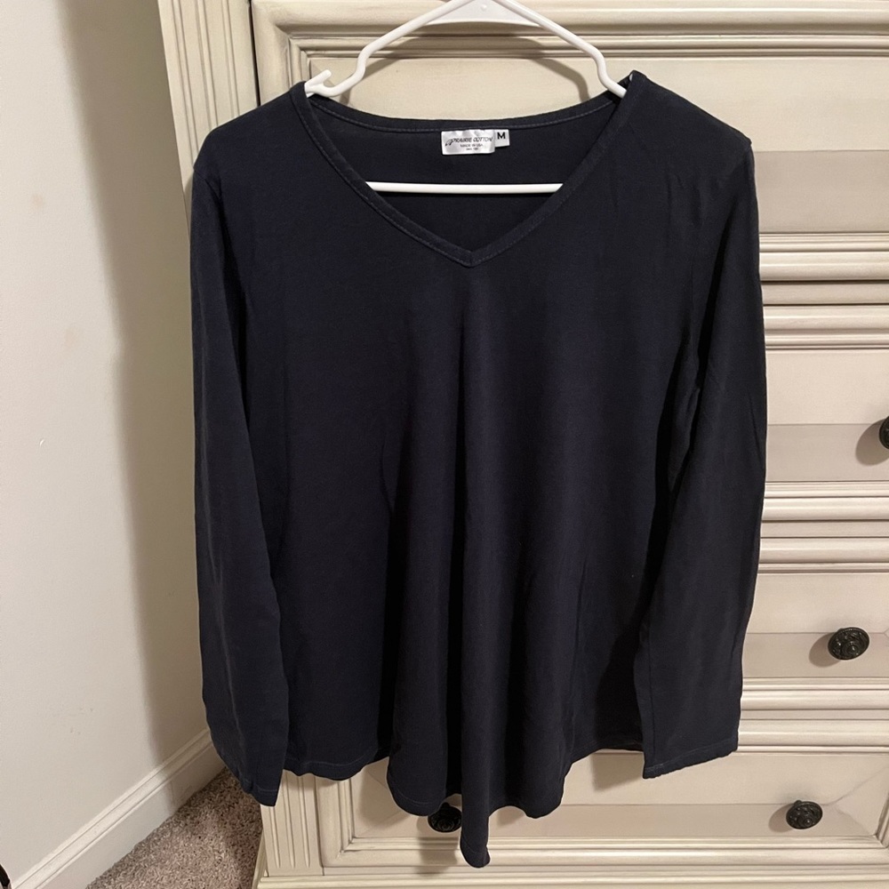 Prairie Cotton Long Sleeve V Shirt